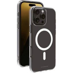 Vivanco MAG STEADY Coque arrière Apple iPhone 16 Pro Max transparent chargement par induction, étanche au sable, étanche aux projections deau, étanche à la