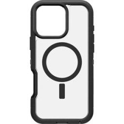 Otterbox Defender XT Coque arrière Apple iPhone 16 Pro Max noir, transparent compatible avec MagSafe, résistant aux chocs 77-96124