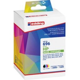 Edding Encre remplace HP 963XL, 3JA30AE compatible pack bundle noir, cyan, magenta, jaune EDD-696 18-696