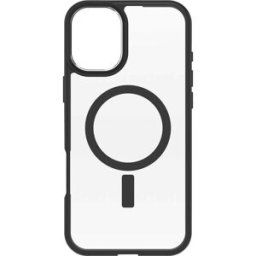 Otterbox React Coque arrière Apple iPhone 16 Plus noir, transparent chargement par induction, compatible avec MagSafe 77-96235