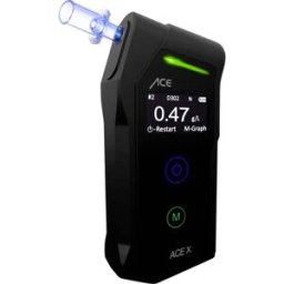 ACE X Ethylomètre noir 0.0 à 5 ‰ avec écran