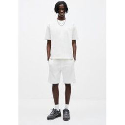 Pull&Bear Bermuda Jogger Stwd Blanc L male