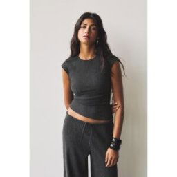 Pull&Bear Top Froissé Gris anthracite XL female