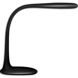 Lampe LEDS Unilux Lucy en métal gainé élastomère, hauteur 39 cm, longueur bras 37 cm. Noir