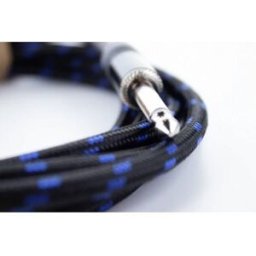Câble de raccordement Cordial 14770 Jack audio [1x Jack mâle 6,3 mm (mono) - 1x Jack mâle 6,3 mm (mono)] 5 m noir, bleu gaine textile