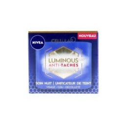 Nivea Cellular Luminous630 Soin de Nuit Unificateur de Teint Visage Cou et Décolleté 50 ml - Pot 50 ml