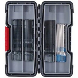 Bosch Accessories 2607010904 Set de lames de scie sauteuse Wood and Metal, 40 pièces, emmanchement à simple accroche 1 set
