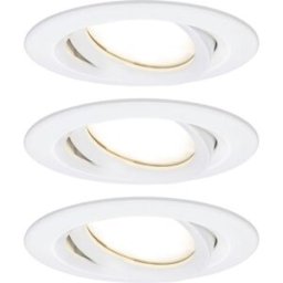 Paulmann Spot encastrable pour salle de bains jeu de 3 18 W blanc mat