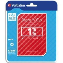 Verbatim disque dur portable usb store 'n' go 3.0, 1 to - rouge