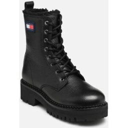 TJW URBAN BOOT TUMBLED LTR WL par Tommy Hilfiger Noir 37 Femme
