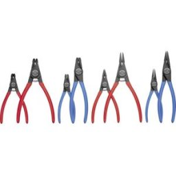 Gedore 6700490 Jeu de pinces pour circlips Adapté pour (pinces pour circlips) circlips intérieurs et extérieurs 12-25 mm, 19-60 mm 10-25 mm, 19-60 mm Forme de