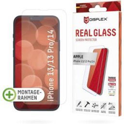 DISPLEX Real Glass Verre de protection décran Apple iPhone 13, iPhone 13 Pro, iPhone 14 1 pc(s) anti-traces de doigts, résistant aux éraflures 1698