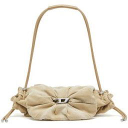 Diesel - Scrunch-D S-Petit sac épaule en toile délavée - Sacs d'Épaule - Femme - Beige UNI