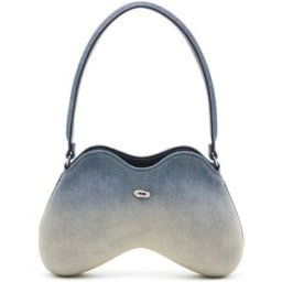 Diesel - Double-D-Sac épaule en denim solarisé - Sacs d'Épaule - Femme - Bleu UNI