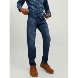 jack & jones Jean coupe confort Tapered Fit Bleu en coton Van Taille : 28 / Longueur : 32 male