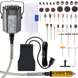 VEVOR Meuleuse Suspendue à Arbre Flexible 780 W Polisseur Suspendu Moulin électrique 0,3-6,5 mm Mandrin, 500-23000 tr/min Broyeur à Suspendre avec Pédale ABS pour Meulage Ponçage Polissage Nettoyage