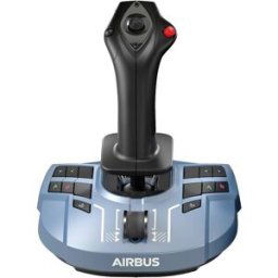 Thrustmaster TCA X Airbus Edition Joystick pour simulateur de vol casque (jack 3,5 mm), USB-A, USB-C® PC, Xbox One, Xbox Series S, Xbox Series X bleu
