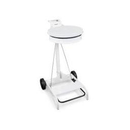 Support-sac mobile à pédale -110 L - blanc