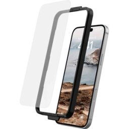 Urban Armor Gear Tempered Glass Verre de protection décran Apple iPhone 16 Plus, iPhone 15 Plus 1 pc(s) anti-traces de doigts, résistant aux éraflures