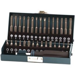 Wolfcraft 1386000 1386000 Jeu dembouts 31 pièces cruciforme Phillips, carré intérieur (Robertson), 6 pans BO, 6 pans intérieurs à téton, Tri-Wing, TORQ-SET®,