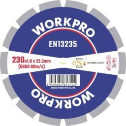 WorkPro GSOSSE-4 Disque à tronçonner 230 mm 1 pc(s) Céramique, Porcelaine, Marbre, Brique, Verre, pierre à chaux, Granite, Pierre naturelle, Grès