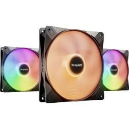 BeQuiet LIGHT WINGS LX 140mm PWM Triple-Pack Ventilateur pour PC noir (l x H x P) 140 x 140 x 25 mm avec éclairage LED