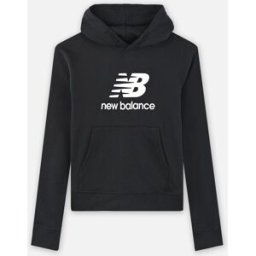 New Balance French Terry Stacked Logo Hoodie par New Balance Kids Noir 9 - 10A Accessoires
