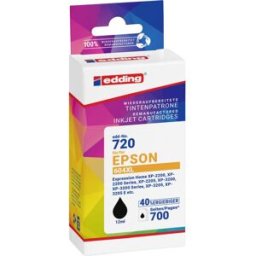 Edding Encre remplace Epson 604XL, T10H1 compatible noir EDD-720 18-720