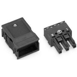 Connecteur dalimentation série (connecteur réseau) WINSTA MIDI WAGO 770-103 femelle, droit Nombre total de pôles: 2 + PE 25 A noir 25 pc(s)