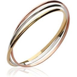 Bracelet Jonc femme plaqué or tricolore Maison de la Bijouterie U0563666 female