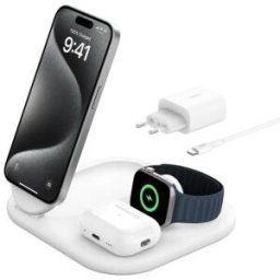 Belkin BOOSTCHARGE Qi2 15w Mag 3in1 Stand WH
