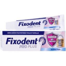 Fixodent Pro Plus Barrière Anti-Particules Crème Adhésive Frais 40g