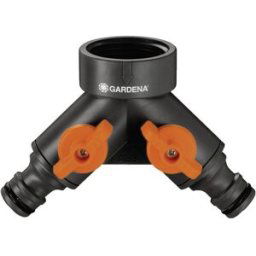 Distributeur deau 2 voies GARDENA 00940-20 plastique avec vanne de régulation raccord enfichable, 30,3 mm (1) (filet int.)
