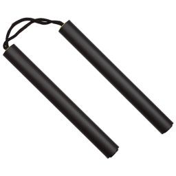 Nunchaku noir en mousse résistante - Idéal entraînement