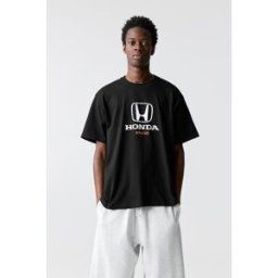 Pull&Bear T-Shirt Manches Courtes Honda Noir L male
