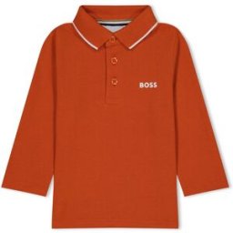 Boss Long Sleeve Polo Infants Orange 388 18M Male