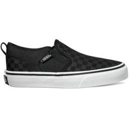 Vans Asher Check Trainers Juniors Noir/Noir C13 (31) Male