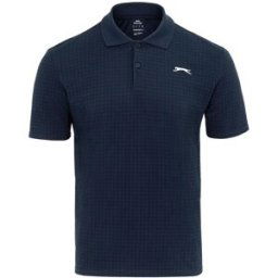 Slazenger Check Golf Polo Mens Marine M Male