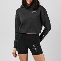 Puma X Hyrox World Cropped Hoodie Adults Puma Noir 12 (M) Female