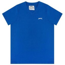 Slazenger V Neck T Shirt Junior Boys Bleu royal 9-10 ans Male