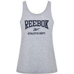 Reebok Workout Ready Supremium Graphic Tank Top Womens Gym Vest Lgreyh 8-10 Female