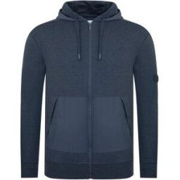 Firetrap Hybrid Full Zip Hoodie Mens Charbon Marl XL Male