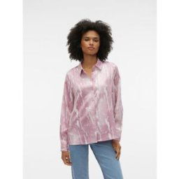 Vero Moda Long Sleeve Patterned Shirt Brume d'orchidée 6 (XS) Female