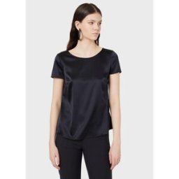 Giorgio Armani Emporio Armani Short Sleeve Blouse Bleu marine 16 (XL) Female