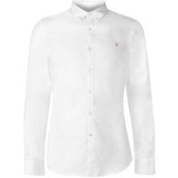 Farah Oxford Long Sleeve Shirt Blanc 104 Moyen Male