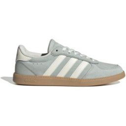 Adidas Breaknet Sleek Suede Trainers Womens Gris/Blanc/Gomme 4 (36.7) Female