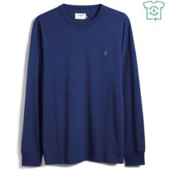 Farah Long Sleeve Dennis T Shirt Pivoine bleue Très petit Male