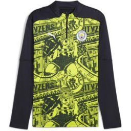 Puma Manchester City Pre Match Quarter Zip Top Adults 2024 2025 Jaune XL Male