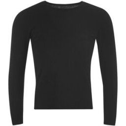 Lonsdale Long Sleeve T Shirt Mens Noir Très grand Male
