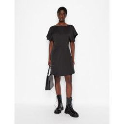 Giorgio Armani Exchange Short Sleeve Mini Dress Noir 10 (S) Female